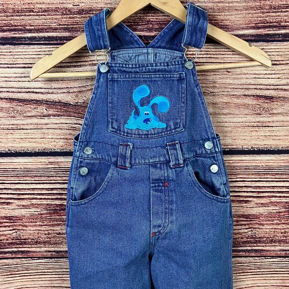 Vintage 2000 Blues Clues Denim Character Overalls - Picture 2 of 8